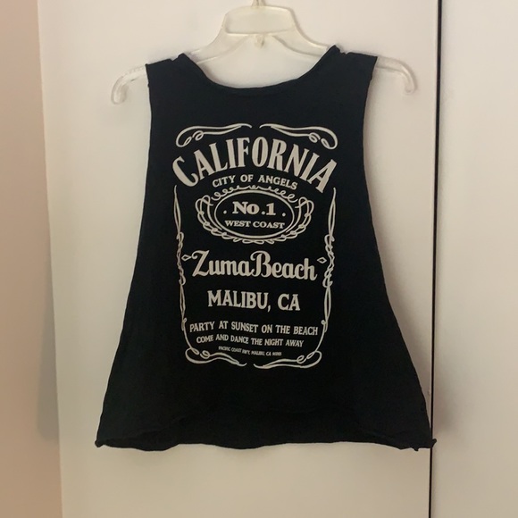Brandy Melville Black Graphic Muscle Tank Top - Picture 7 of 10